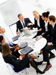2225121-business-group-meeting-portrait--five-business-people-working-together-a-diverse-work-group
